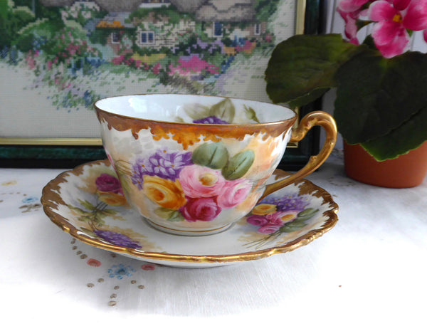 Antique Limoges Teacup & Saucer Set C. popular 1895