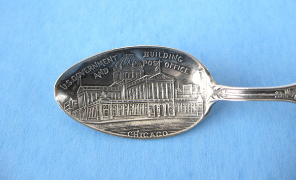 City of Chicago Collectible Sterling Silver and Enamel Souvenir Spoon 2024 (#1476)