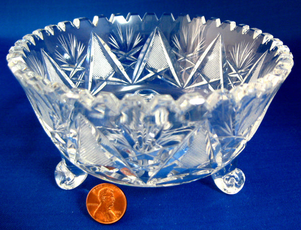 Vintage Crystal Serving Dish, store Crystal Ornate Dish, Large Crystal Serving Plate, Diamond Point