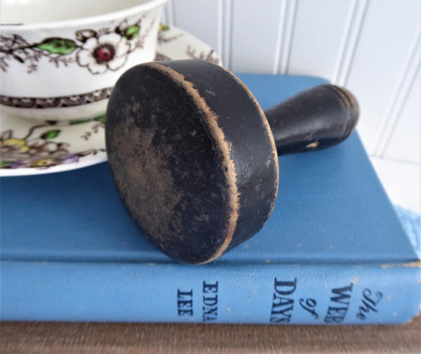 Darning Mushroom With Sock Ring Black Wood Darner Treen England 1900 S –  Time Was Antiques