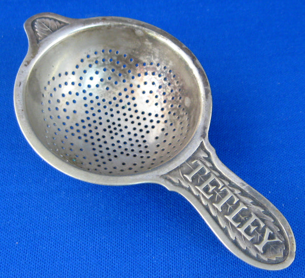 Vintage Silver Plated Tea Strainer With Holder by ALE.N.S. Tea