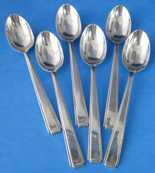 Set of 6 sterling silver teaspoons, 830, three crowns, Sweden. Ornate Swedish antique spoon. selling Elegant embellished teaspoon. Sterling flatware