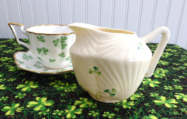 BELLEEK TRINITY KNOT CREAM JUG - Irish Crossroads