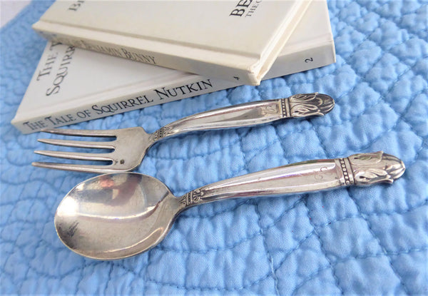 Holmes and edwards deals baby spoon and fork