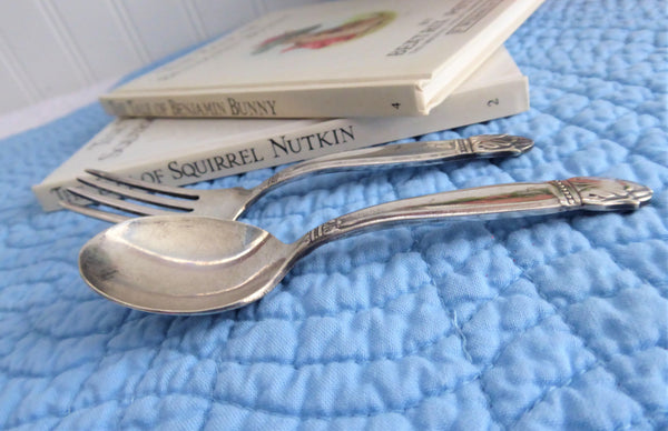 Sterling silver toddler spoon Squirrel