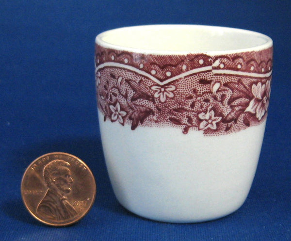 Single Vintage Egg Cup, Bucket Style, Red Transferware, Aesthetic Style  Floral, Made in England, Soft Boiled Eggs, Brunch 