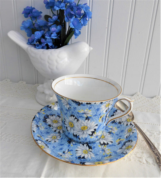 Shelley, Blue Spray, Cup and Saucer, Richmond Shaped Cup 13634 high quality