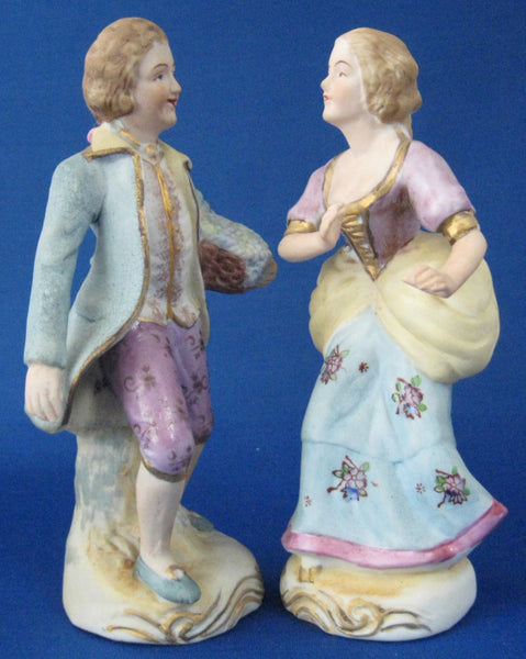 Antique Bisque Porcelain Woman Figurine 10 Inch Figurine