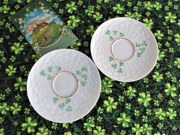 BELLEEK SHAMROCK CUP & SAUCER - Irish Crossroads