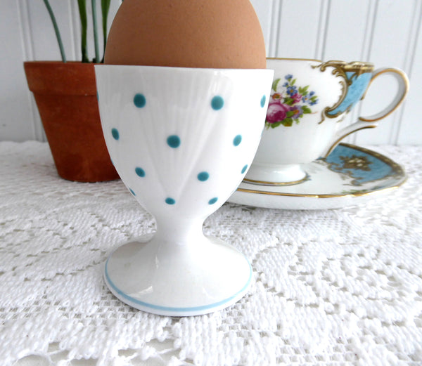 Egg Cup Polka Dot Soft Boiled Egg Holder - Set of 2 (Blue)