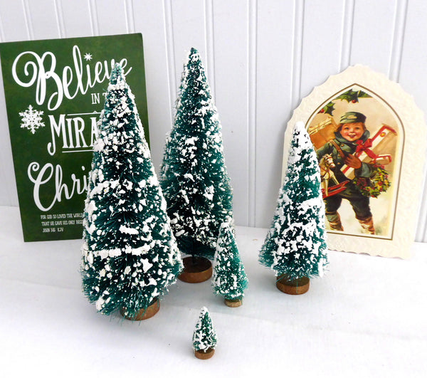 Flocked Mini Bottle Brush Tree Set – Kennedy Sue Gift & Home