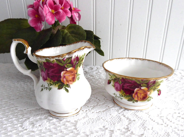 Cream And Sugar Royal Albert Old Country Roses 1962 1974 England