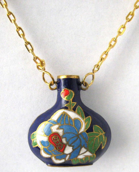 Vintage Cloisonne bottle pendant, 25x38 mm (1 1/2x3/4 inches) selling