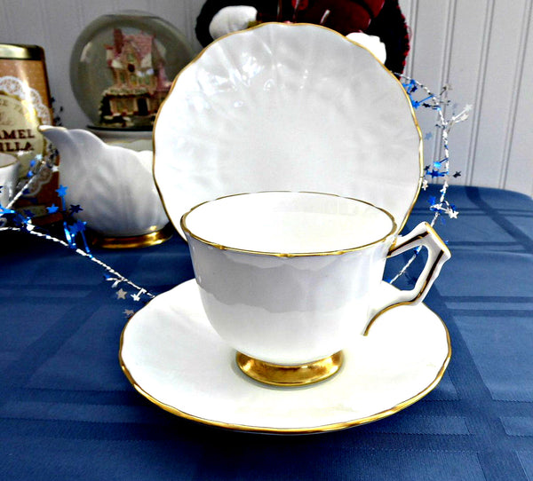 Hot Water Pot Aynsley Golden Crocus Chocolate Pitcher Teapot White