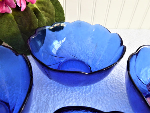 Vintage buy Blue Crystal Bowls