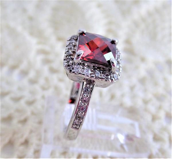 Faux on sale ruby ring