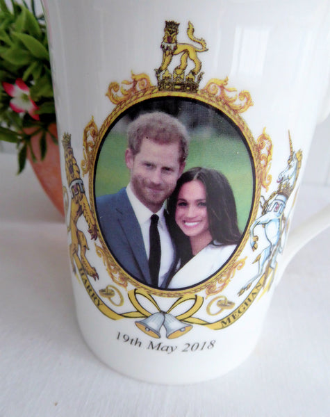 Prince Harry And Meghan Markle Royal Wedding Mug English Bone China 20 –  Antiques And Teacups