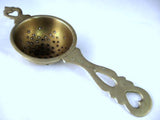 Tea Strainer Pierced Heart Handle Vintage 1920-1930s England EPNS