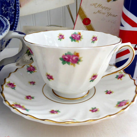 Royal Doulton Rosebud Cup And Saucer Rosebuds 1940s Number H4845