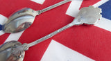 English Souvenir Spoons Queen Mother Union Jack 1950s Celluloid Bubbles Silver Plate