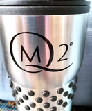 QM2 Travel Mug RMS Queen Elizabeth 2 Ocean Liner Cunard 2001 Stainless Logo