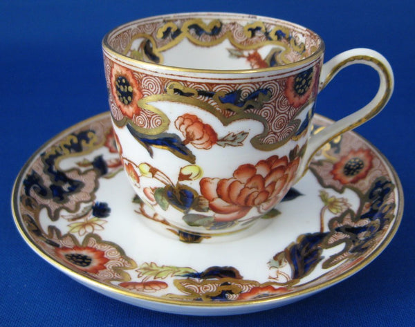 Pair George Jones Crescent Antique Imari Cup And Saucer Demitasse Cups ...