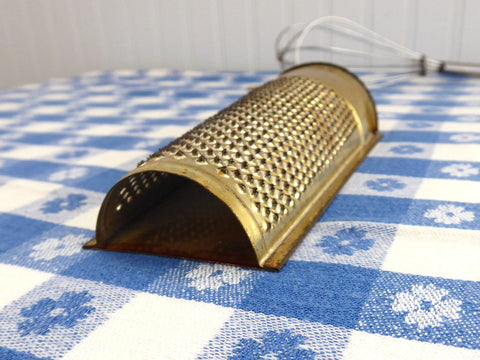 Vintage Half Round Metal Cheese Grater