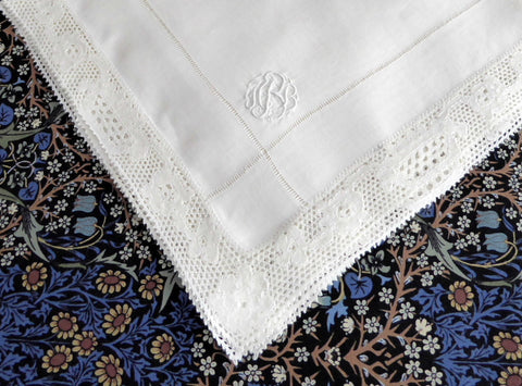 Monogrammed sale lace handkerchiefs