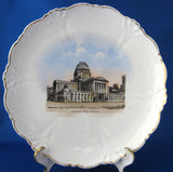 Plate Souvenir Chicago Post Office Pre WWI Souvenir Bone China 1890s Porcelain