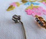 Edwardian Stick Pins 4 Hat Pins 1900 Lapel Pins Tea Party Antique Accessories Set