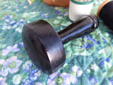 Ebony Edwardian Darning Mushroom Wood Darner Treen England 1900 Sewing