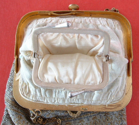 Vintage French Bag White Evening Bag Hand Made France White 