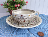 Spode Copeland Florence Breakfast Size Cup And Saucer 1930s Cream Ware England