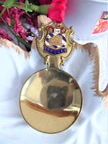 Torquay Tea Caddy Spoon 1930s Souvenir England Tea Scoop Enamel Finial Brass