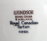 Plate Royal Canadian Tartan Maple Leaves 1930s Windsor English Bone China