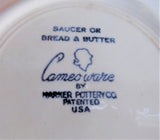 Harker Cameo Ware Plate Blue And White 1940s Bread And Butter