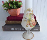 Vase Frosted Art Glass Autumn Floral Swirl Applied Base Retro 1960s