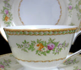 Occupied Japan Cup Saucer Plate Teacup Trio Pretty Floral 1945-1952 Yazaka