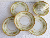 Occupied Japan Set Of 4 Bread Plates Pretty Floral 1945-1952 Yazaka