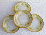 Occupied Japan Set Of 4 Bread Plates Pretty Floral 1945-1952 Yazaka