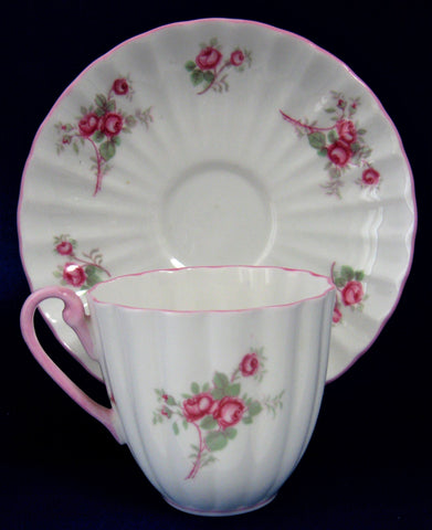 Shelley Rose Spray Chintz Cup and Saucer Ludlow Coffee Demitasse 1950s ...