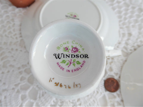 Windsor Aurora Tea Trios Cups Saucers Side Plates Cake Jug 