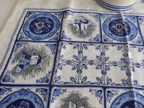 Antique vintage blue and white pattern elegant table placemats