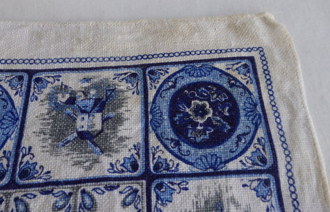 Antique vintage blue and white pattern elegant table placemats