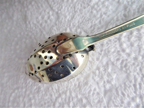 ANTIQUE TEA STRAINER SPOON SILVERPLATE WILLIAMS A1 ESTATE VTG VINTAGE  CLASSIC A