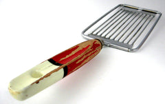 Vintage Skyline Tomato Slicer With Red & White Wood Handle England -   Denmark