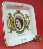 Queen Elizabeth II Coronation Butter Pat Victoria BC Stelcks 1953 Teabag Holder