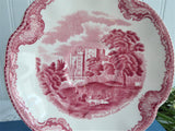 Cup And Saucer Old Britain Castles Pink Transferware Johnson Brothers UK 1960s