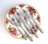 Oneida Community Chatelaine Stainless Steel Set of 6 Grapefruit Spoons 1960s Fruit Orange