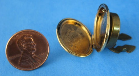 Locket Button Cover Gold Filled Novelty Opens Covers Button 1960s